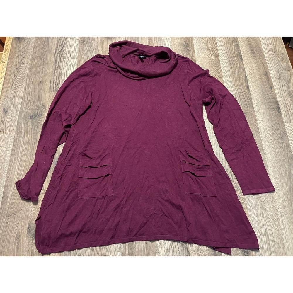 Ethyl Shirt, Women's Size XL, Purple, Turtleneck, Long Sleeve